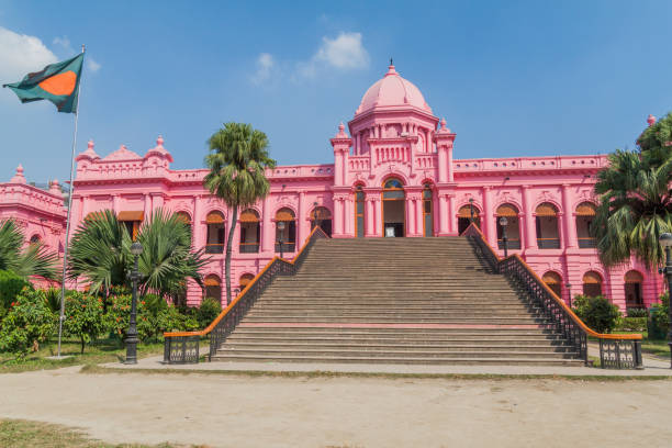 Ahsan Manzil, former residential palace of the Nawab of Dhaka, Banglade Ahsan Manzil, former residential palace of the Nawab of Dhaka, Bangladesh bangladesh photos stock pictures, royalty-free photos & images