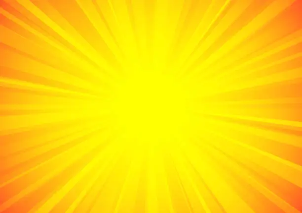 Vector illustration of Bright yellow star burst background