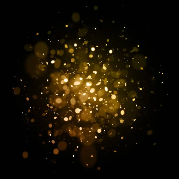 Vector illustration of Abstract gold glitter burst background