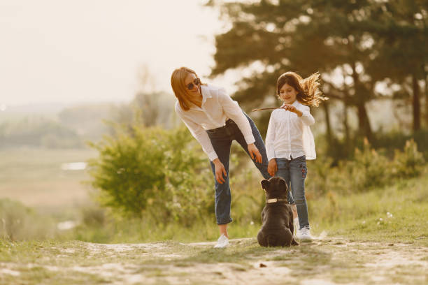 istock Elegant mother with daughter in a summer forest 1326194276