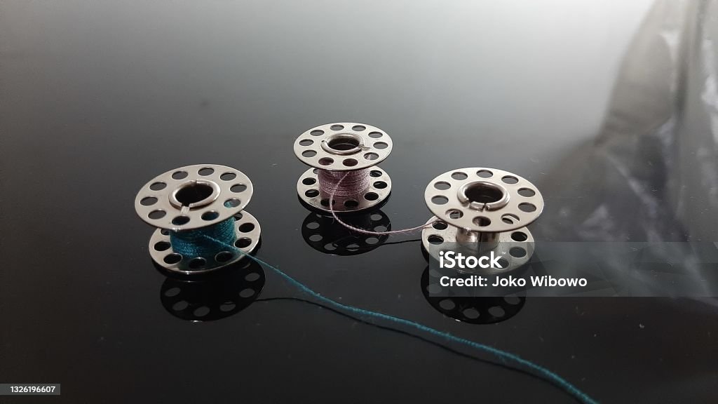 Sewing Thread Reel Machine A Lifeboat Thread Reel Is A Tool In A Sewing Machine Stock Photo ...