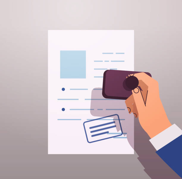 notary signing and legalization documents stamping legal document notary signing and legalization documents stamping legal document vector illustration legacy concept stock illustrations