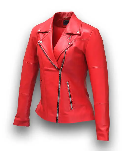 Its a red leather jacket for women