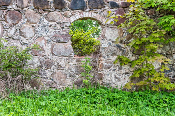 istock Ancient Stone Wall at an Abandoned Building 1326206264