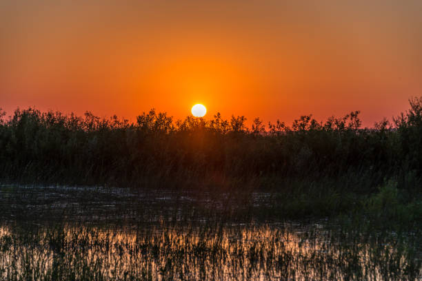 istock Sunset with Reflections at a Lake in Latvia 1326206303