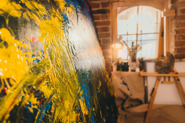 istock Close up of painted artwork 1326207287