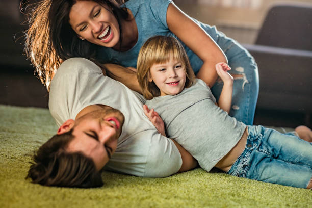 istock Playful family having fun at home. 1326211226