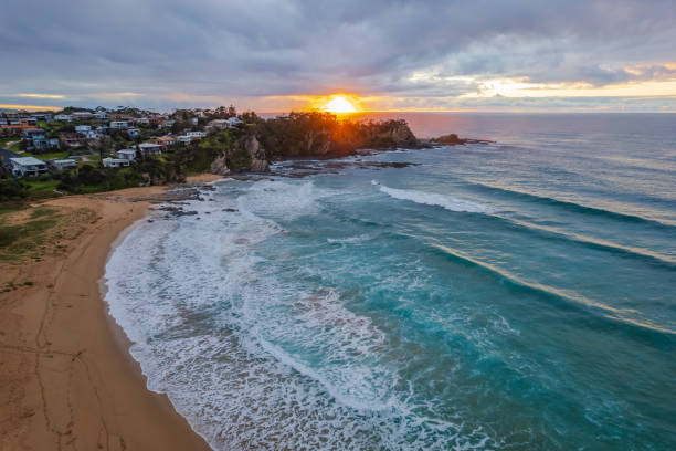 istock South Coast Sunrise Seascape and light high cloud 1326215477
