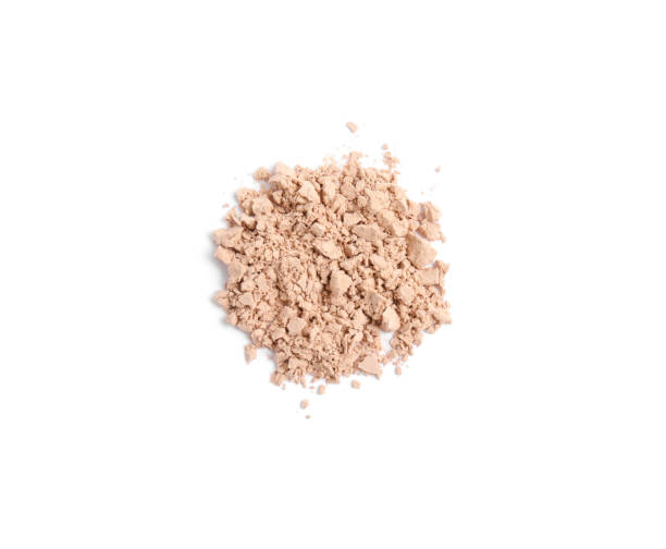 istock Pile of crushed face powder on white background, top view 1326223370