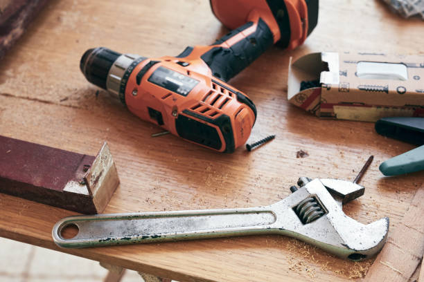 istock Handyman's miscellaneous tools for fixing furniture and various things. 1326224610