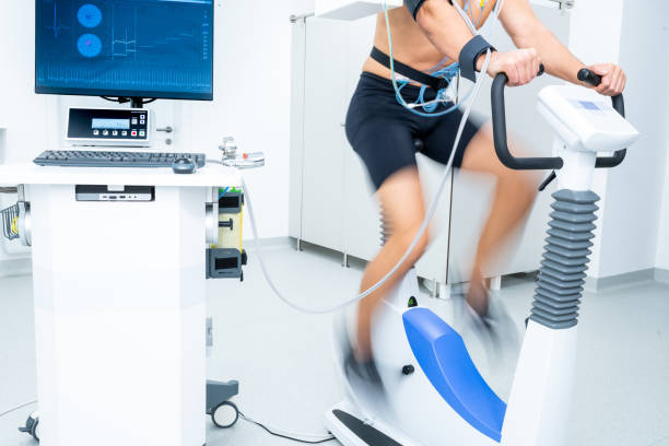 istock Man taking a cardiopulmonary stress test in clinic 1326225705