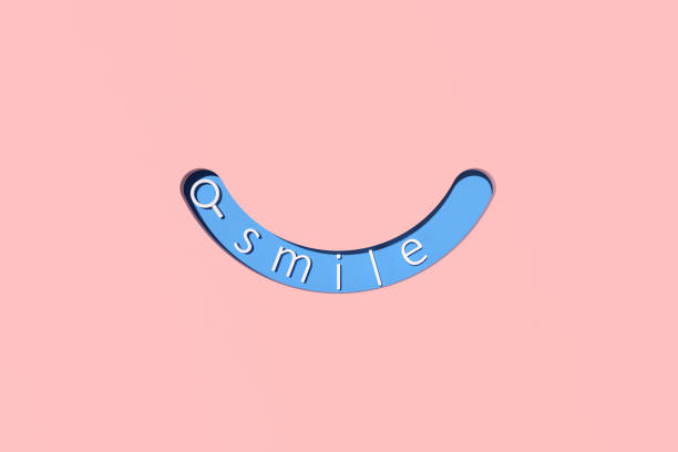 3d rendering of blank search bar with text in smile shape on pink background. Minimal concept.
