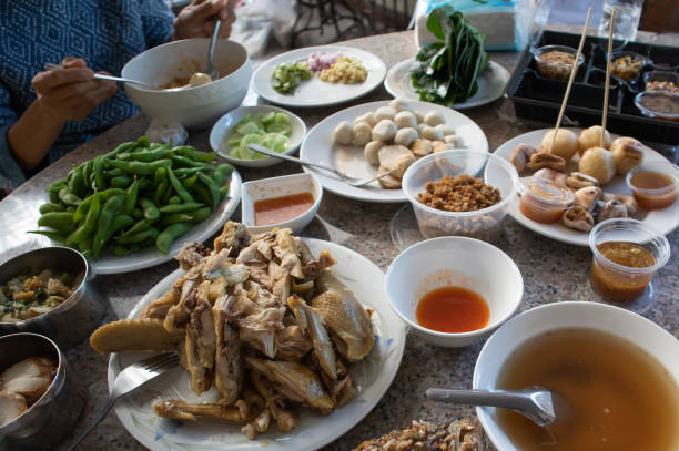 istock All food on the dining table in Thai style, Background 1326236842