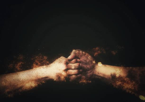 istock Fist and fist collide 1326237885