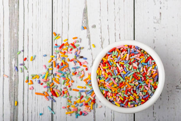 istock Sugar sprinkle. Colorful confectionery for cake decoration. 1326238064