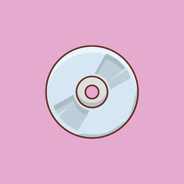 Vector illustration of cd