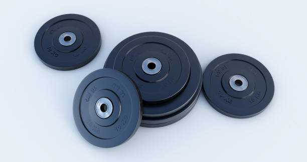 istock Weight for sport isolated on white background, Gym equipment, 3D render 1326248409