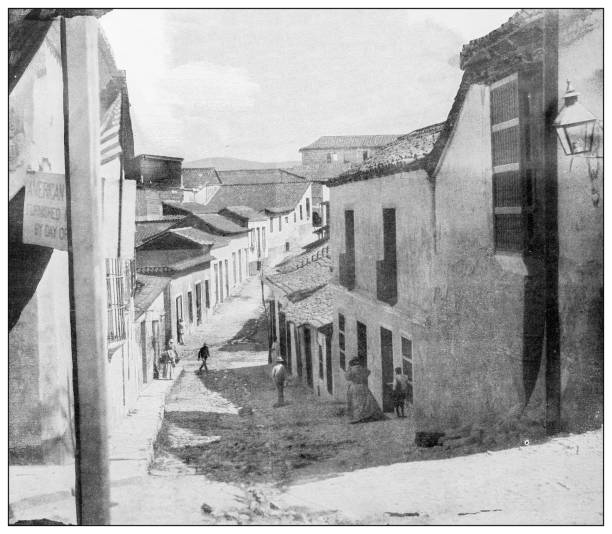 istock Antique black and white photograph: Santiago de Cuba 1326249595