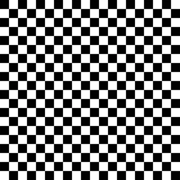 Vector illustration of black and white squares seamless background