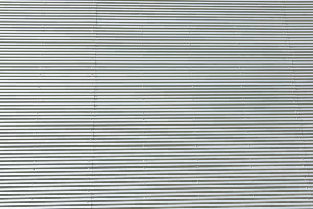 istock Surface of corrugated metallic texture.Industrial wall. 1326255361
