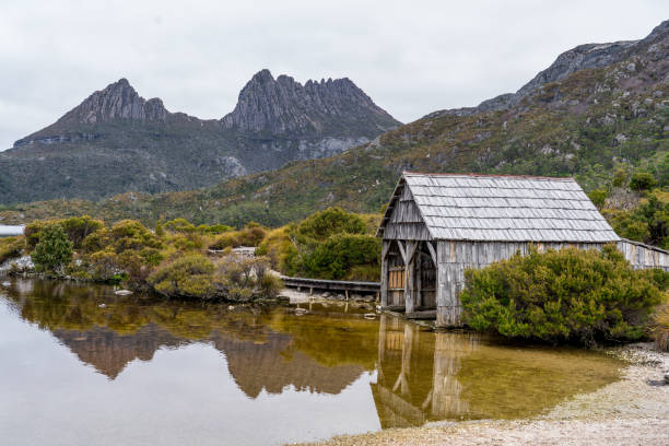 istock Boat shed at Cradle Mountain 1326256026
