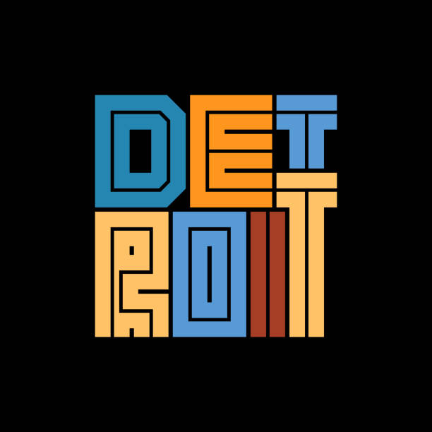 Detroit Template for poster, print, banner, flyer.