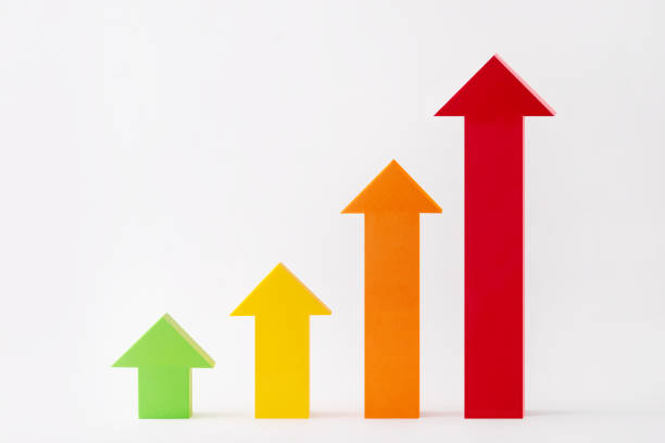 istock Red, Yellow and Green Arrows on White Background 1326258958