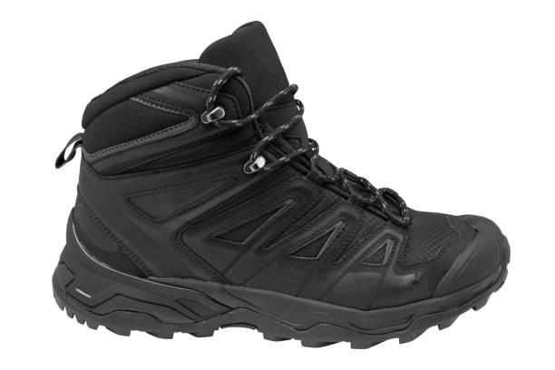 istock high black boots, on a white background, casual winter shoes 1326260751