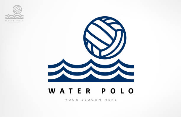 Water polo vector. Ball and wave. Sport design. Water polo vector. Ball and wave. Sport design. water polo stock illustrations