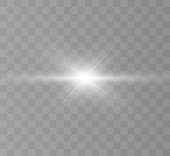 istock White glowing light explodes on a transparent background. Bright Star. Transparent shining sun, bright flash. Vector graphics. 1326271921