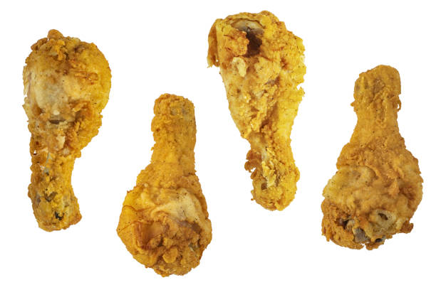 istock Fried chicken legs isolated on white background. 1326272763