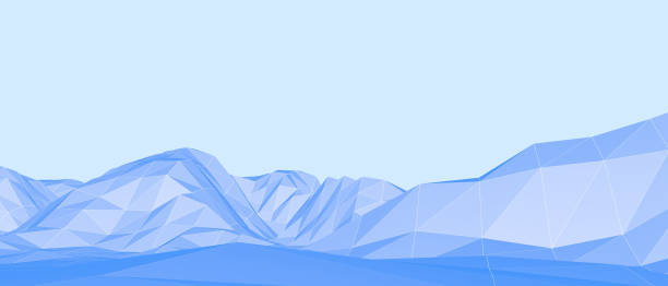 istock Abstract Background futuristic Digital landscape and wireframe Mountain Concept on blue.website background, banner, Copy Space -3d Rendering 1326273599