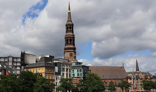 St. Katharinen church in Speicherstad area in Hamburg, Germany