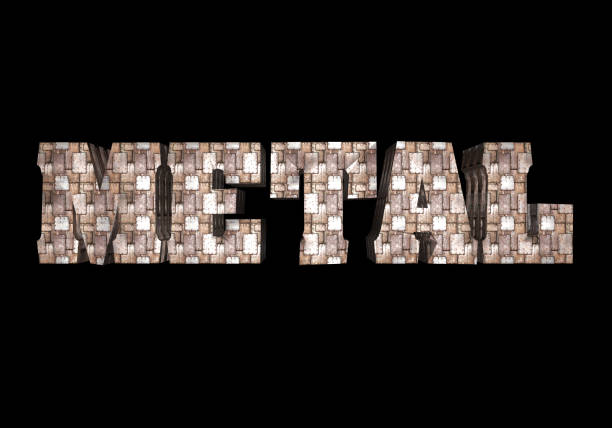 istock 3D Rendered isolated Metallic Metal Word 1326278862