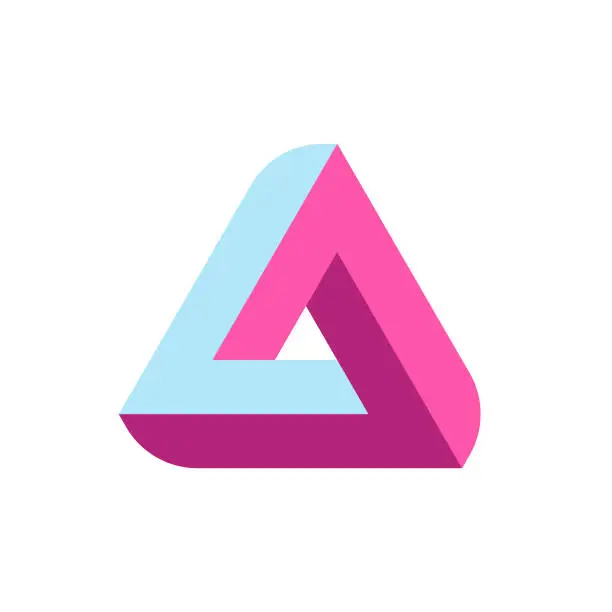 Vector illustration of Penrose triangle design