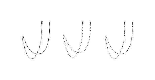 Eyeglass Chains , vector illustration vector illustration chains for glasses stock illustrations