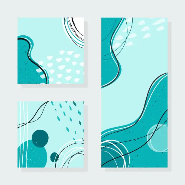 Vector illustration of Abstract background template set