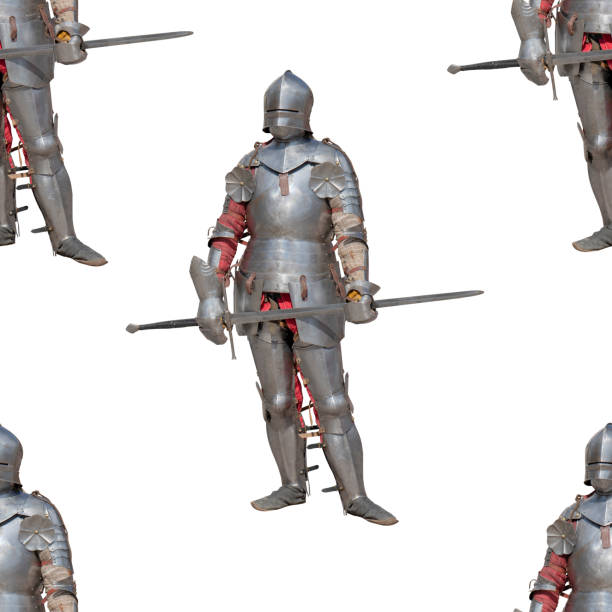 istock Knight in shiny metal armor 1326287760
