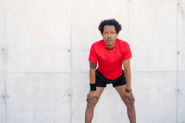 istock Afro athletic man resting after work out. 1326289055