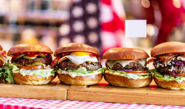 istock Burgers in american restaurant 1326292809