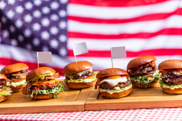 istock Burgers in american restaurant 1326292816