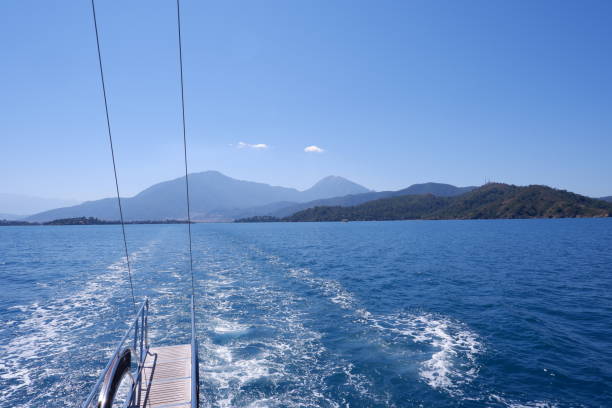 istock landscape view from boat sea and mountains 1326293379