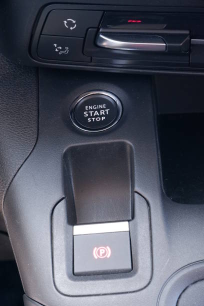 istock close up shot of car start and stop button 1326293909