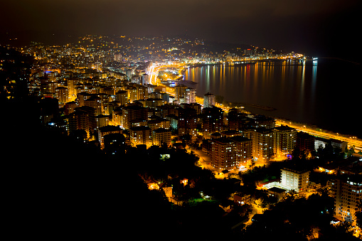 Rize Central Night View of Karadeniz, Turkey, Highland View