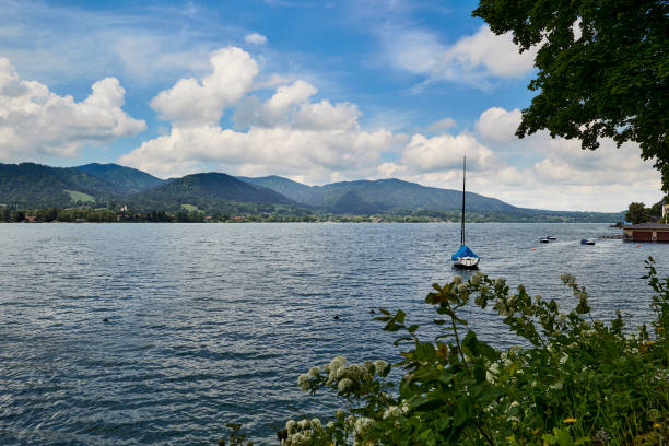 istock Morning walk around a mountain lake in Bavaria 1326296788