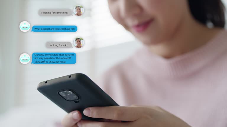 Online virtual chatbot support customer chat e-commerce mobile phone.