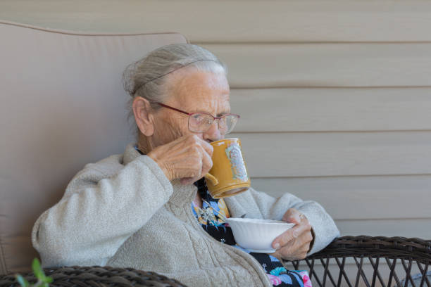 istock a senior woman drinking coffee 1326299022