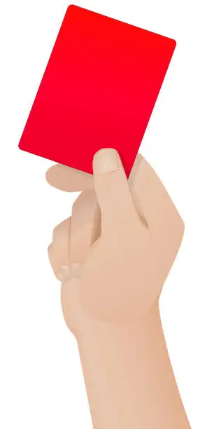 Vector illustration of Red card!