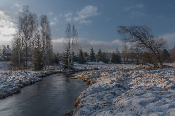 istock Studena Vltava river in winter cold morning with sunshine light 1326306885