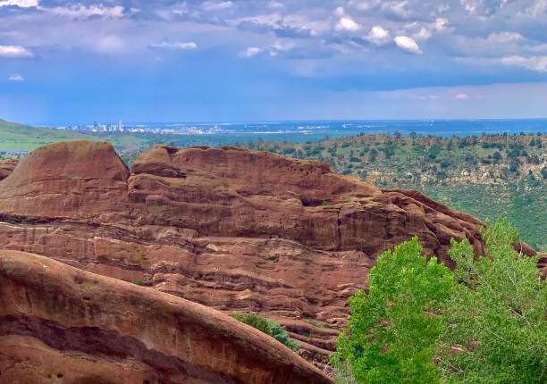 istock Red Rocks Amphitheater with Denver 1326308583